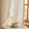 MYSKY HOME Linen Sheer Curtains 63 Inch Length by MYSKYHOME