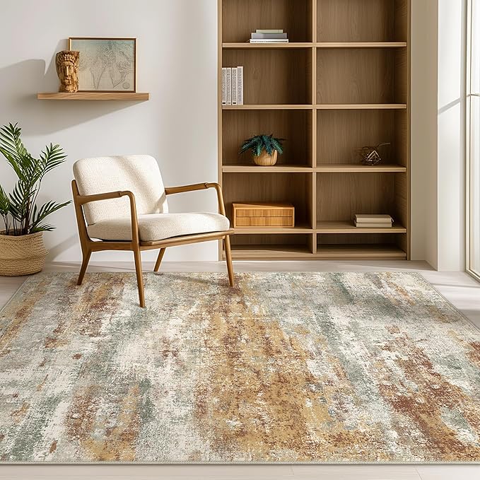 Area Rugs 5x7 for Living Room Bedroom, Modern Abstract Machine Washable Rug - Image 4
