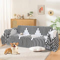 Boho Sofa Cover, Couch Covers for 3 Cushion Couch Sofa Pet Friendly, Sofa Cover Washable, Soft Chenille Living Room Couch Covers Slipcover, Pet Furniture Protecto (2# White, 71" x 134")