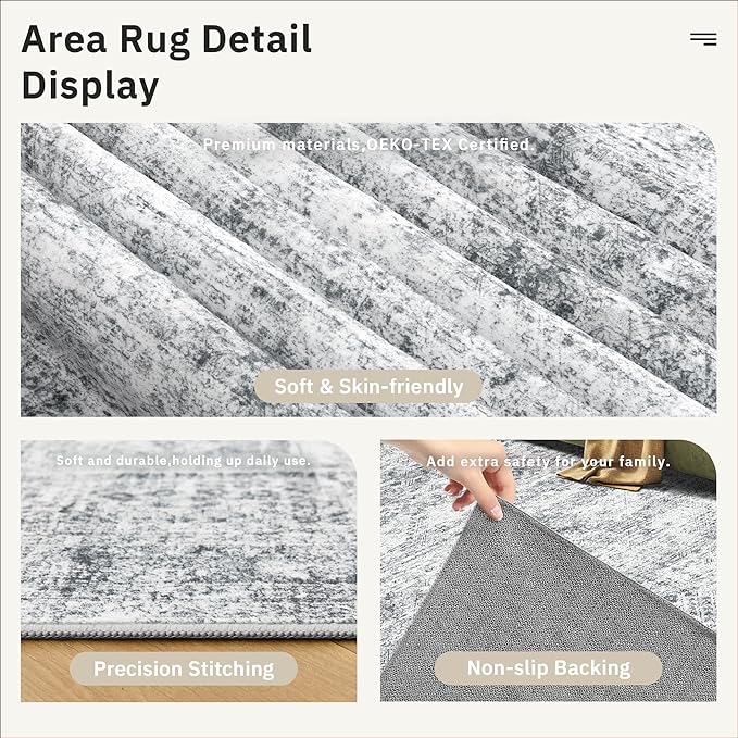 Runner Rug 3x6 Washable Non-Slip Kitchen Runner Rugs - Image 6