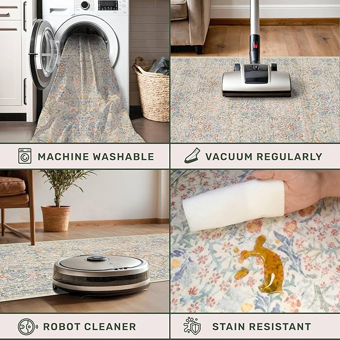 Washable 3x20 Wide Hallway Runner Rug - Image 4
