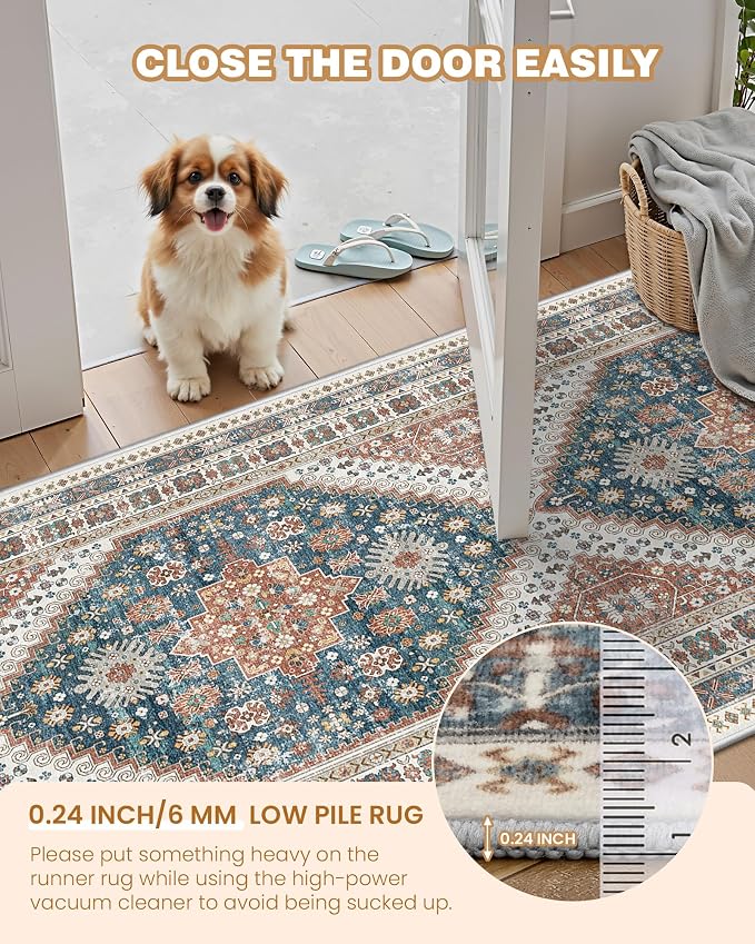 Carpet Runners for Hallway 12ft, Non-Slip Long Bathroom Rugs Runner for Kitchen - Image 6