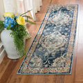 SAFAVIEH Monaco Collection Runner Rug - 2'2" x 22', Navy & Light Blue, Boho Chic Medallion Distressed Design, Non-Shedding & Easy Care, Ideal for High Traffic Areas in Living Room, Bedroom (MNC243N)