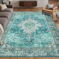 Washable Area Rug 3' x 5 ' Vintage Traditional Persian Mat by Unknown