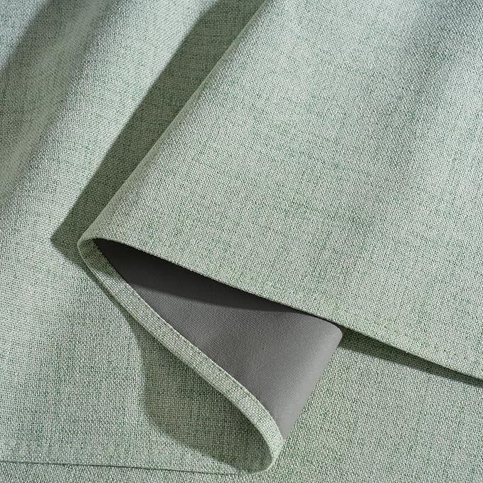 RYB HOME Sage Green 100% Blackout Curtains 108 inches Long, Thermal Insulated - Image 4