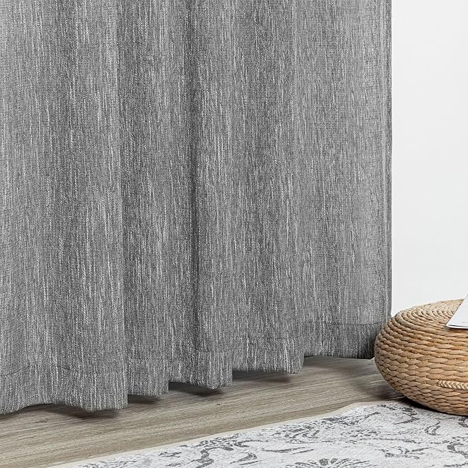 MYSKY HOME Sheer Curtains for Bedroom, Kitchen Curtain Panels Cotton Polyester - Image 5