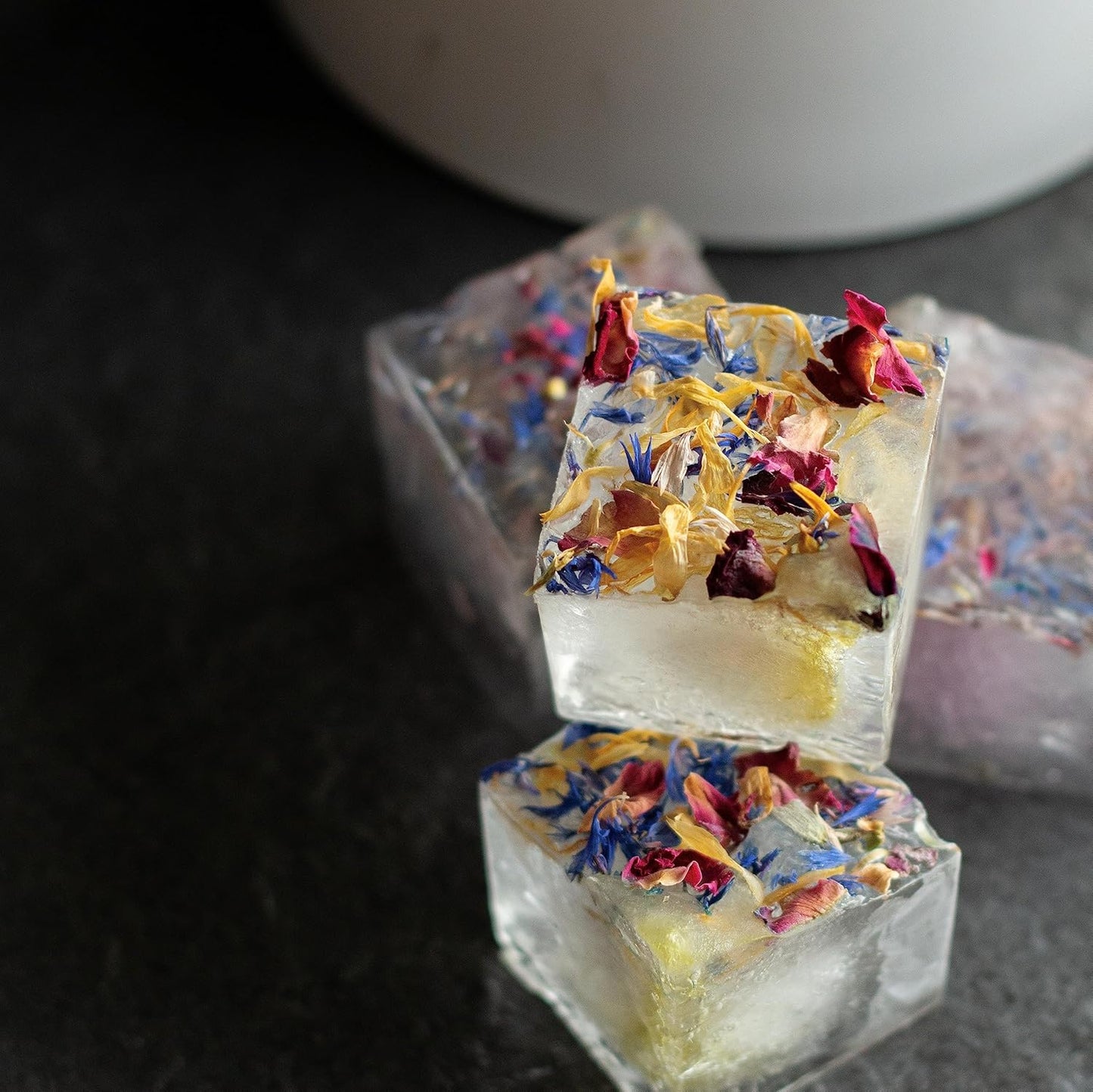 MagJo Naturals Brilliant Flower Petal Blend - Edible blend of calendula, blue cornflower and rose petals, all natural, food-grade, dried floral mix for baking, cocktails & garnish, Packaged in the USA