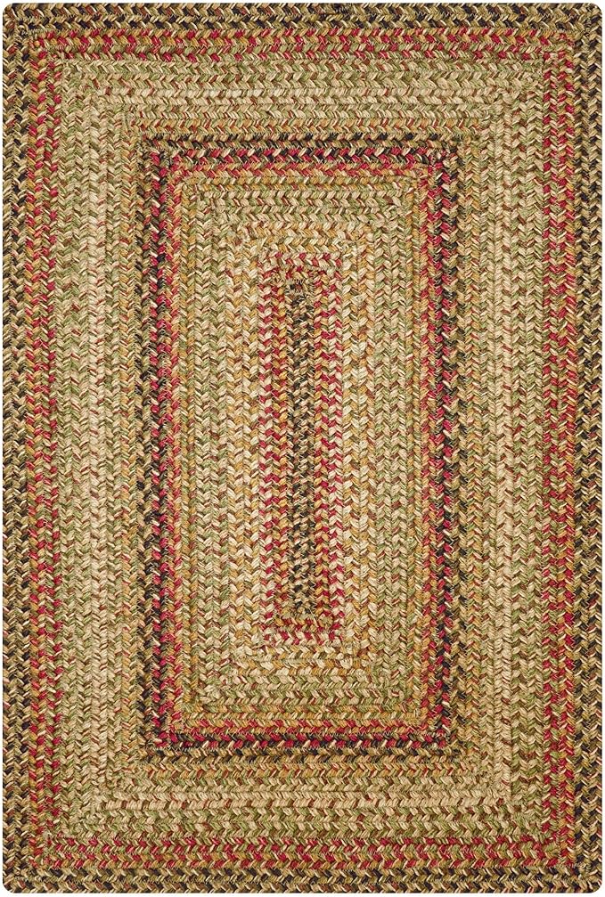 Homespice Kingston Jute Braided Area Rugs 5x8' – Multi Color Braided Rugs for Dining Room and Bedroom for Country Decor