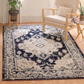 SAFAVIEH Monaco Collection Accent Rug - 3' x 5', Ivory & Navy, Boho Chic Medallion Distressed Design, Non-Shedding & Easy Care, Ideal for High Traffic Areas in Entryway, Living Room, Bedroom (MNC243C)